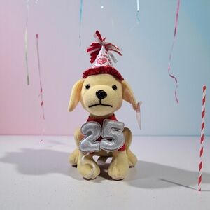 Raising Canes Collectible Festive 25 Year Anniversary Dog Plush Toy - NWT